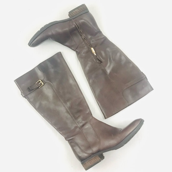 Sam Edelman Patton 2 Brown Leather Riding Boots - Size 8 - Picture 2 of 14